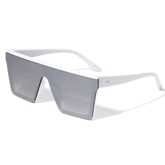 White Frame‎ Sunglasses UV400 Protection Reflective Style Luxury Driving Lentes - Picture 1 of 4